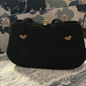 Vintage Black purse with gold accents - Final Price reduction!